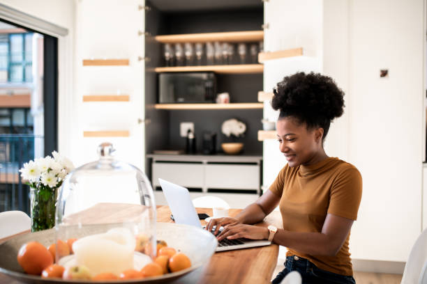 istock Businesswoman working from home 1410132769