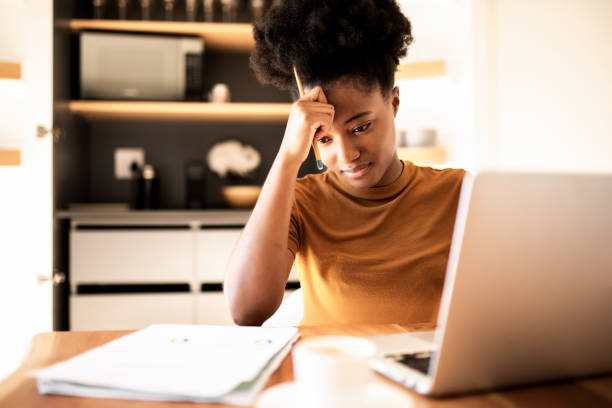 istock Businesswoman working from home 1410133430