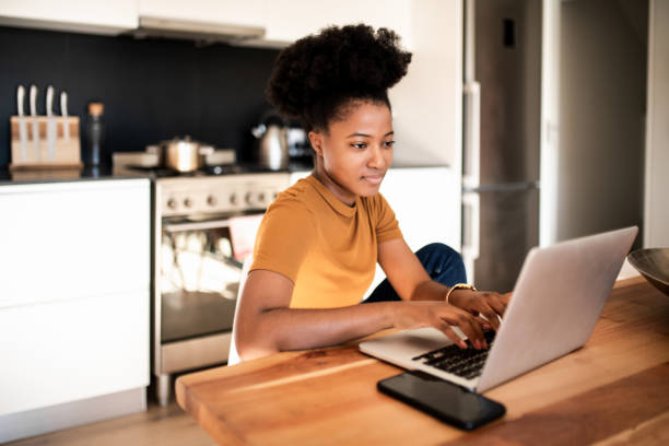istock Businesswoman working from home 1410133787