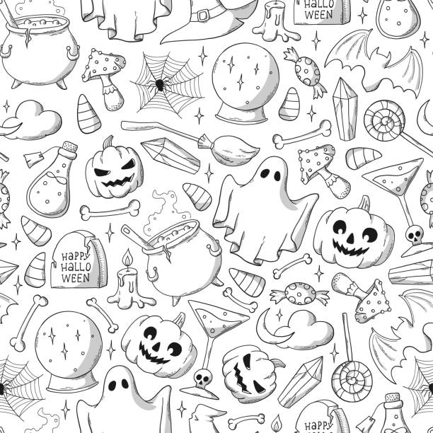 90+ Black And White Halloween Ghost Graphic Background Illustrations,  Royalty-Free Vector Graphics & Clip Art - iStock