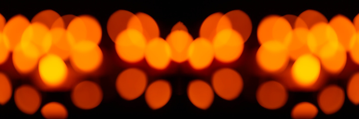 Texture candlelight bokeh,Panorama of night Bokeh.blurred city panorama.bokeh Candlelight, blur defocus abstract background