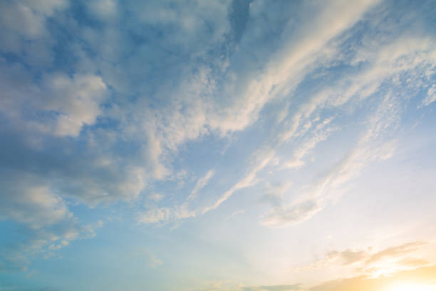 istock Clouds and orange sky,Sky beautiful sunset background in twilight time, colorful scene, amazing nature landscape image 1410136732