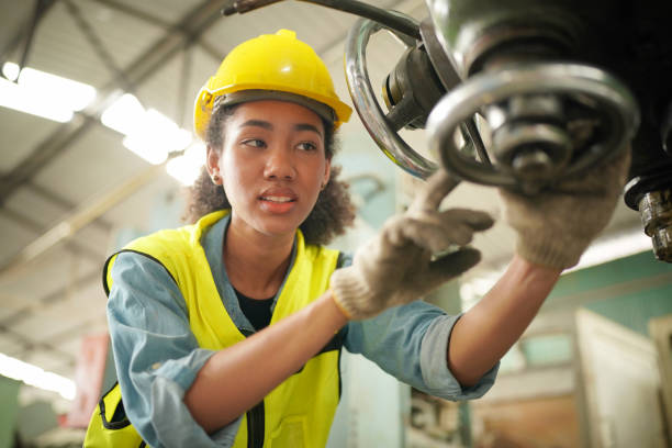 istock Female engineers working in industry factory. 1410138142