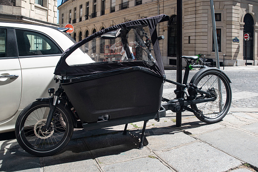Cargo bike in a big city street