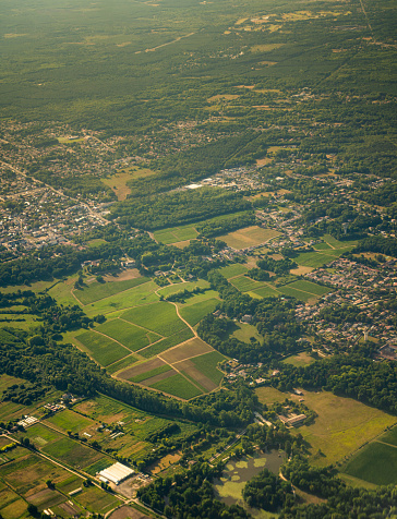 Aerial view Bordeaux Vineyards from the air