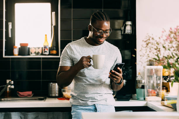 istock Black Man Enjoying His Morning Coffee 1410159892