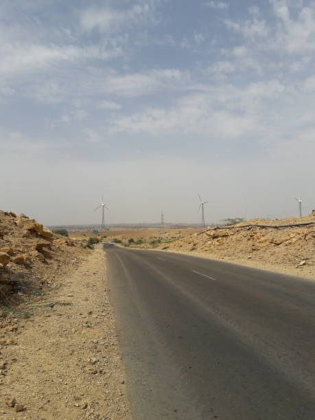 istock A road in Rajasthan with wind turbine 1410160189