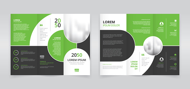 Modern trifold brochure template for your marketing campaigns, trifold flyer layout, pamphlet, leaflet