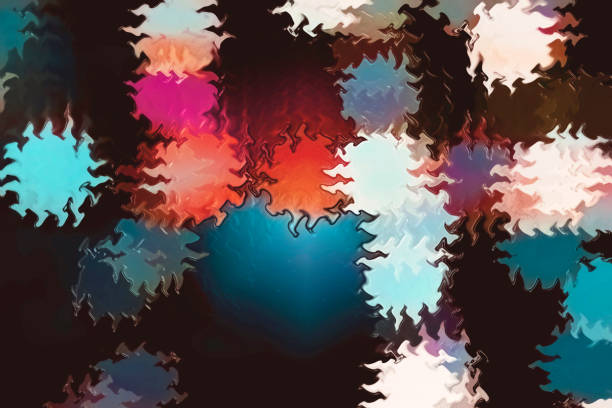 Abstract background of vintage color digital stars.