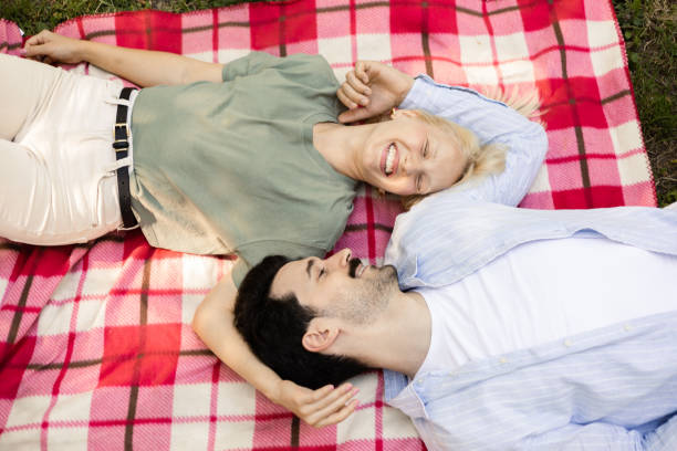 istock Young couple is enjoying nature 1410166054
