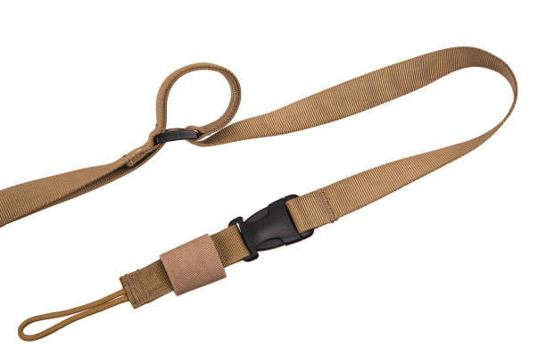 istock Nylon shoulder strap for a gun isolated on white background. Belt for comfortable carrying of weapons. 1410170144