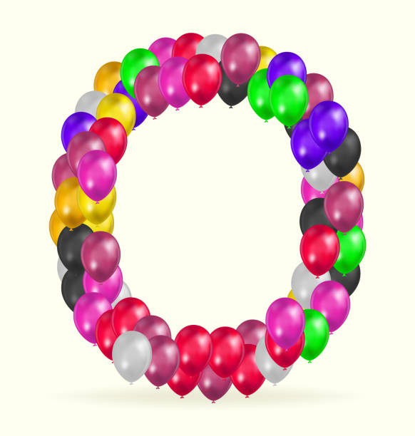 istock Letter O Balloons variety of colors logo vector design template 1410180301
