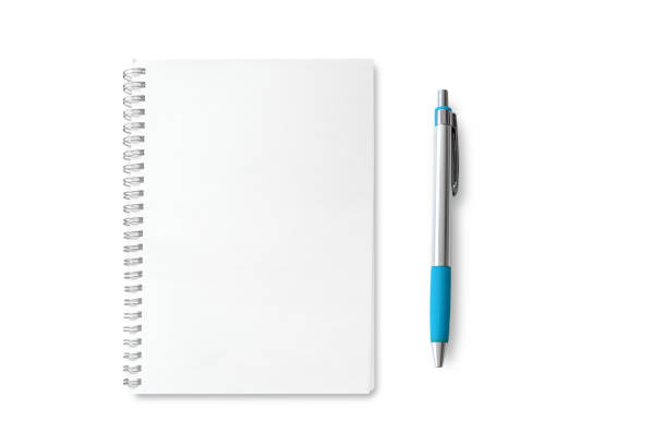 istock Notebook blank with pen isolated on white background included clipping path. 1410180962