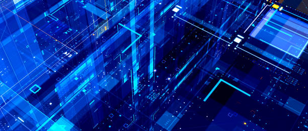 istock 3D rendering of cyberpunk AI. Circuit board. Technology background. Central Computer Processors CPU and GPU concept. Motherboard digital chip. Tech science background. 1410181915