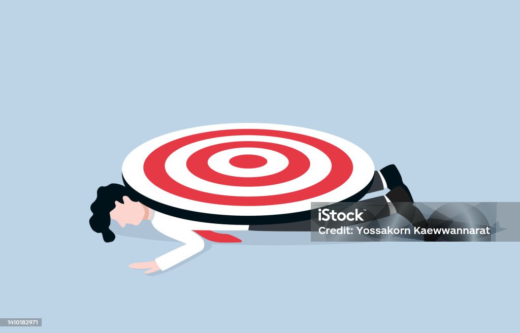 Failing Target Failed Business Goal Missed Target Working Error Wrong Marketing ...