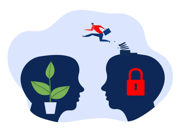 istock businessman high-jumps over fixed mindset forward to new growth mindset . Business and competitions. Personal growth. Overcome your-self. thinking design concept illustrator vector 1410184014