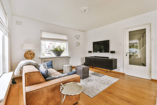 istock Bright spacious living room in a modern apartment 1410184534