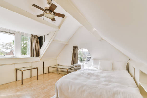 istock The interior of a bright bedroom with a window 1410184570