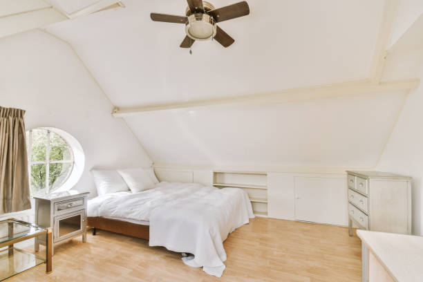 istock The interior of a bright bedroom with a window 1410184576
