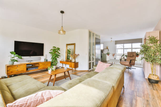 istock Well-equipped living room on the second floor 1410185717