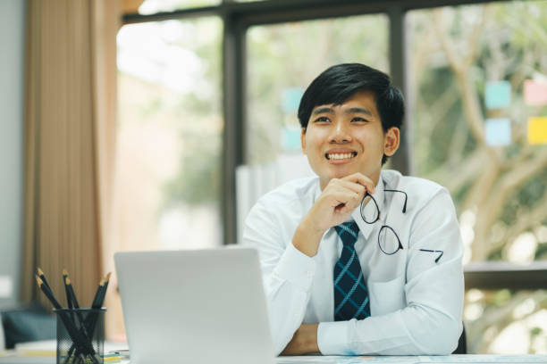 istock Happy businessman about investment market data analysis. 1410193383