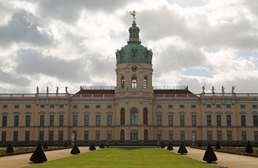 Neo-Renaissance style new Muskau palace, Bad Muskau, Germany. It is located in an extended park, the Muskau Park