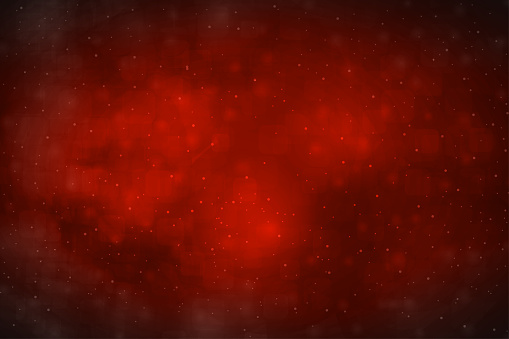 Horizontal red vector Christmas backgrounds with pattern of stars all over with glittering shining dots.. It is textured color gradient. There is no text and no people, ample copy space. Apt for Christmas, New Year, Valentine's Day festive celebrations themed backdrops, wallpapers, templates for greeting cards, banners or posters or gift wrapping paper sheets.