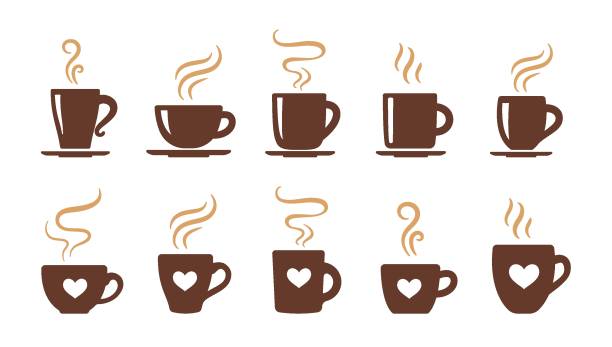 ilustraciones, imágenes clip art, dibujos animados e iconos de stock de telaraña - taza de café