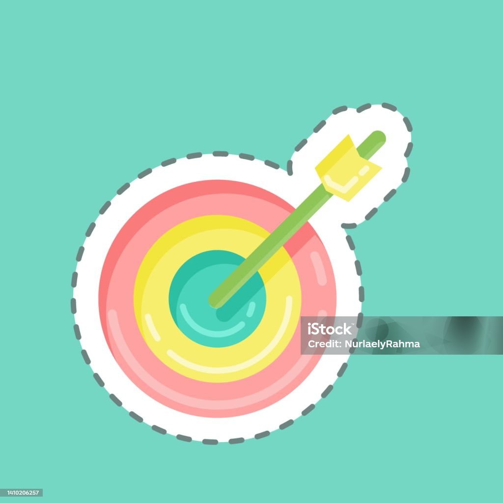 Dart Line Sticker Sticker Line Cut Darts Suitable For Healthy Symbol Simple Design ...