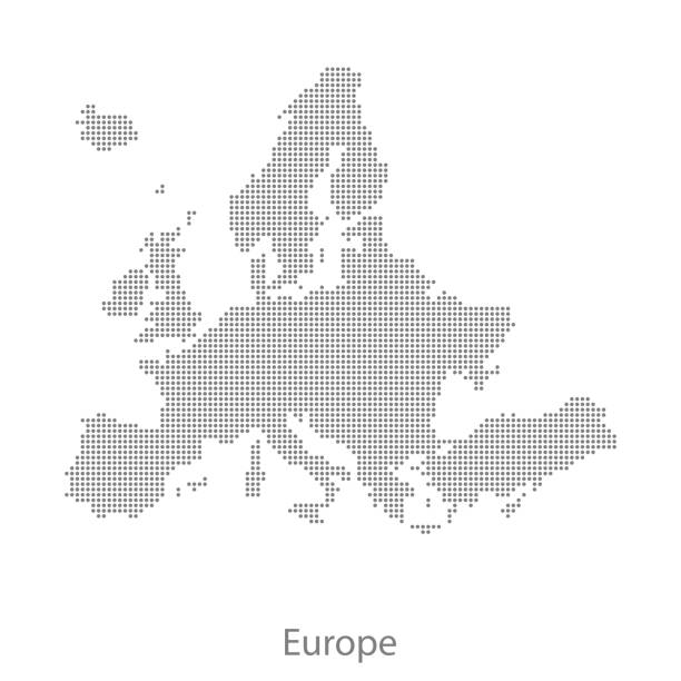 mapa europy - europa stock illustrations