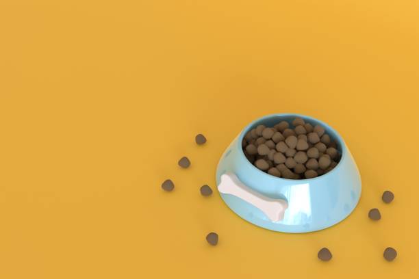 istock Call attention for overfeeding dogs.3d render. 1410216656