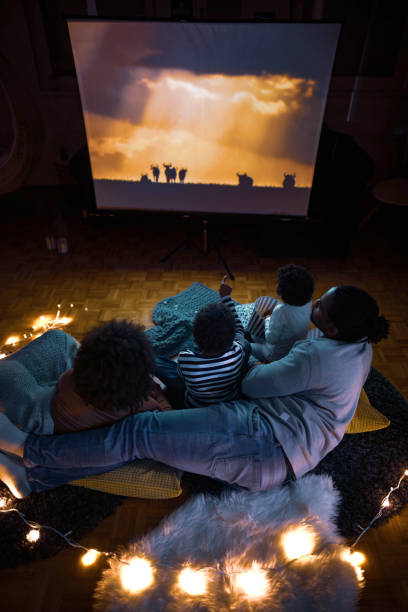 istock Movie night at home! 1410224294