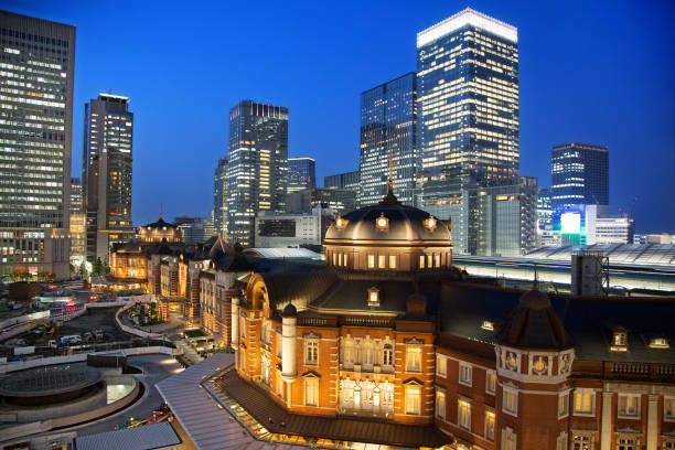 istock Tokyo train station at night 1410224754