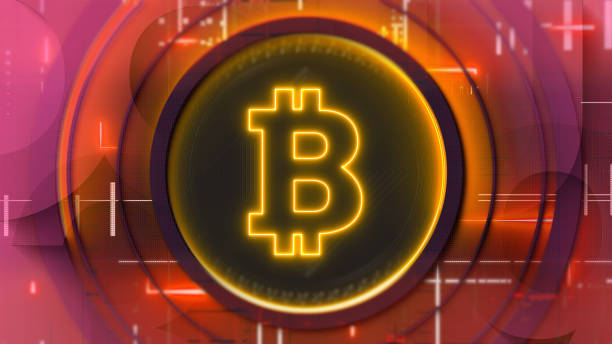 istock Bitcoin (BTC) cryptocurrency symbol crypto mining cyberspace. Blockchain futuristic investment abstract glowing blurred neon 3D backdrop concept. 1410228435