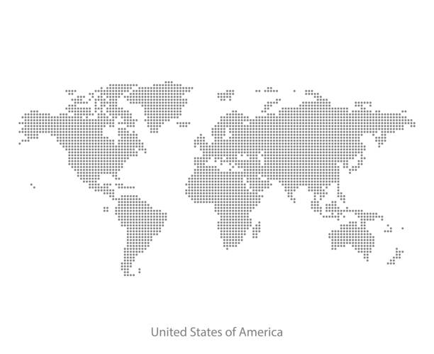 世界地図地図 - 世界地図点のイラスト素材／クリップアート素材／マンガ素材／アイコン素材