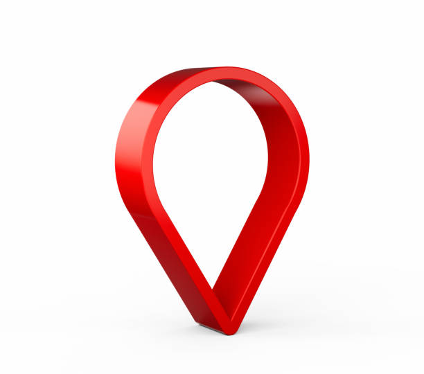 istock Red map pointer 3d pin. Location symbol isolated on white background. 3D illustration 1410235119