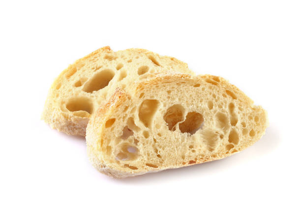 istock Sliced baguette bread isolated on white background 1410246915