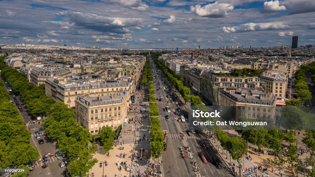 Avenue Champs-élysées Paris - France Stock Photo