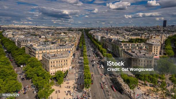 Avenue Champsélysées Stock Photo - Download Image Now - Paris - France, Photography, Aerial View