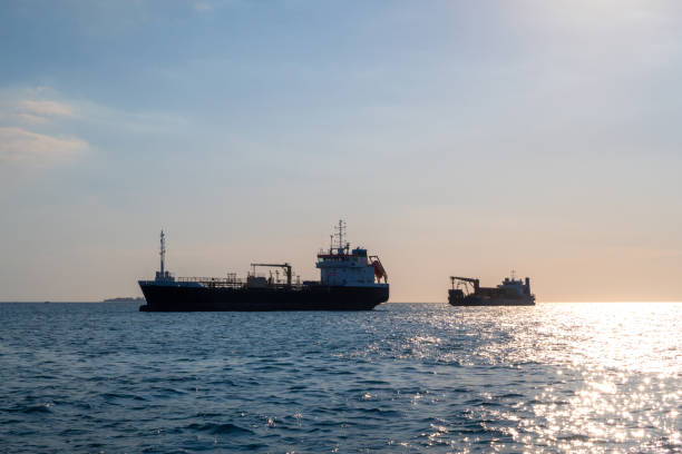 istock fishung vessel anchored out at sea 1410252804