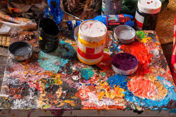 istock painters palette with textured color 1410253040