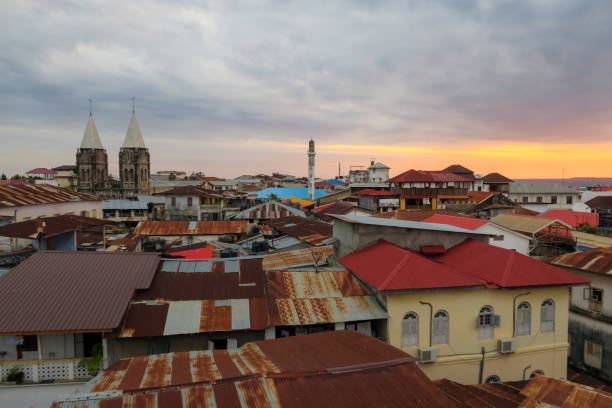 istock stone yown zanzibar rooftop sunset horizon 1410253152