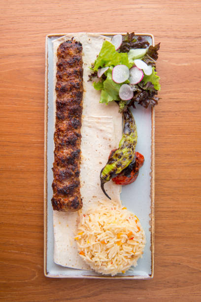 istock Azerbaijani shish kebab on a skewer Lyulya Kebab 1410259835