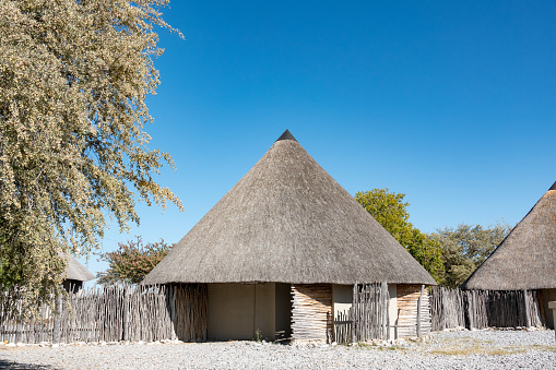 Okaukuejo Camp at Etosha National Park in Kunene Region, Namibia. This is a chalet.