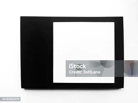 istock Black and white rectangular background 1410265370
