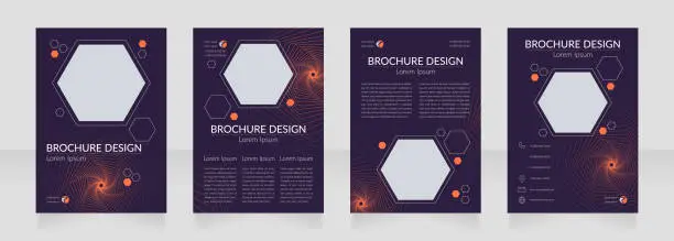 Vector illustration of Technology of future blank brochure design