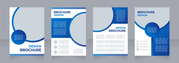ilustrações de stock, clip art, desenhos animados e ícones de corporate culture benefits blank brochure design - format a4