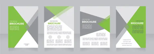 Vector illustration of Technologies in agriculture blank brochure design