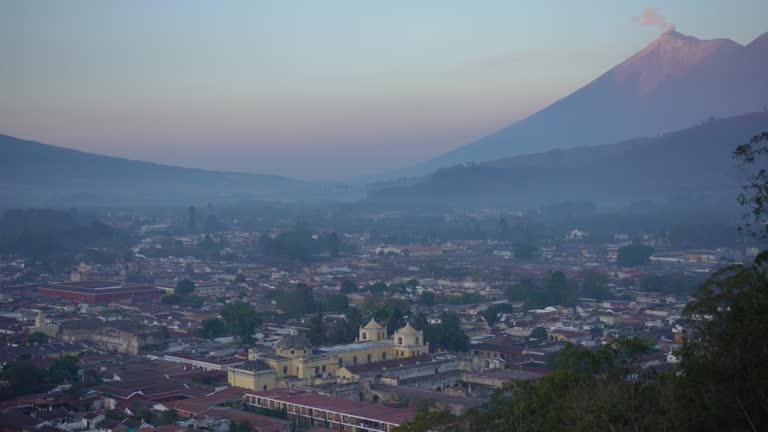 Scenic view of Antigua at sunrise