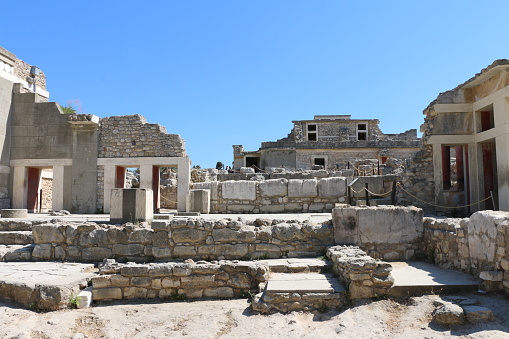 Mighty ruins of the Palace of Knossos, near Heraklion